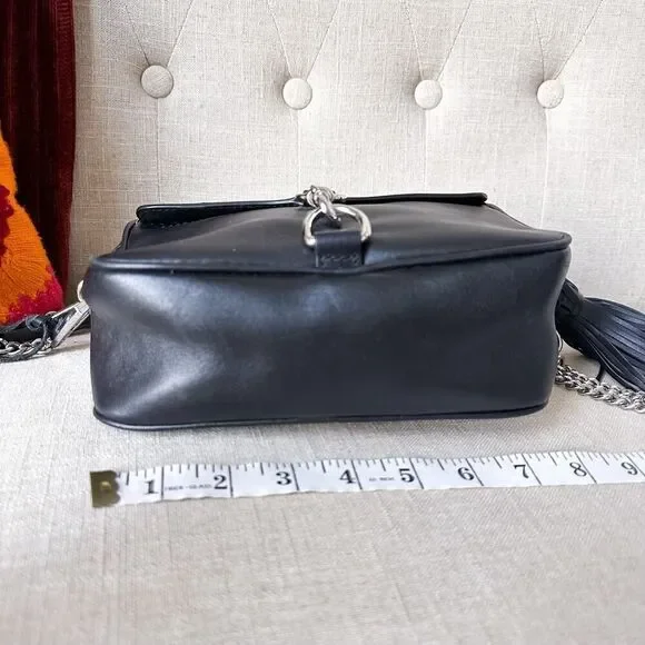 Rebecca Minkoff's M.A.B. Camera Black Leather Crossbody Purse Bag - Picture 5 of 16